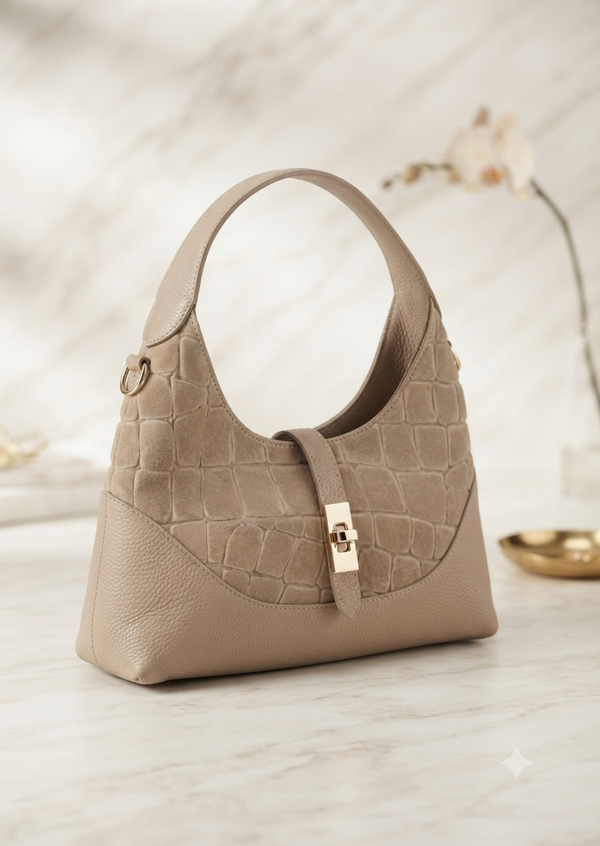Bag Verona beige 100% leer