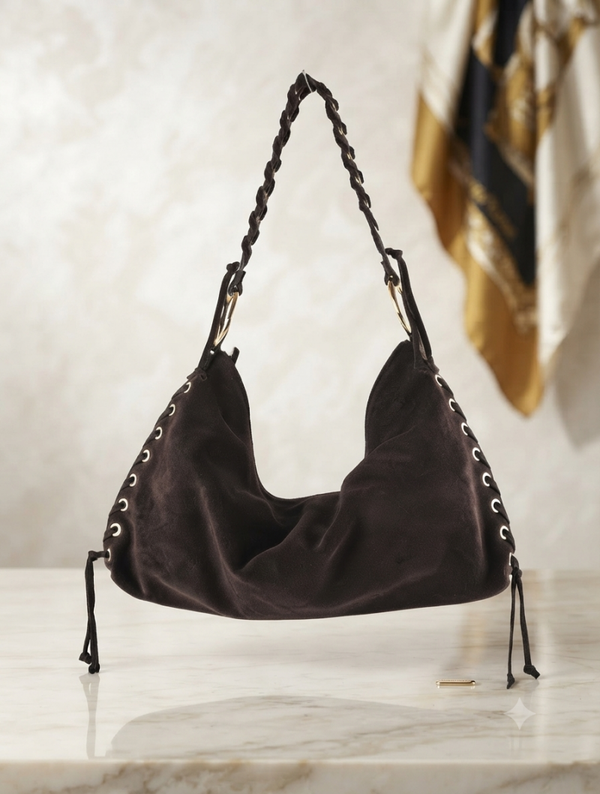 Bag Saggy zwart 100% leer