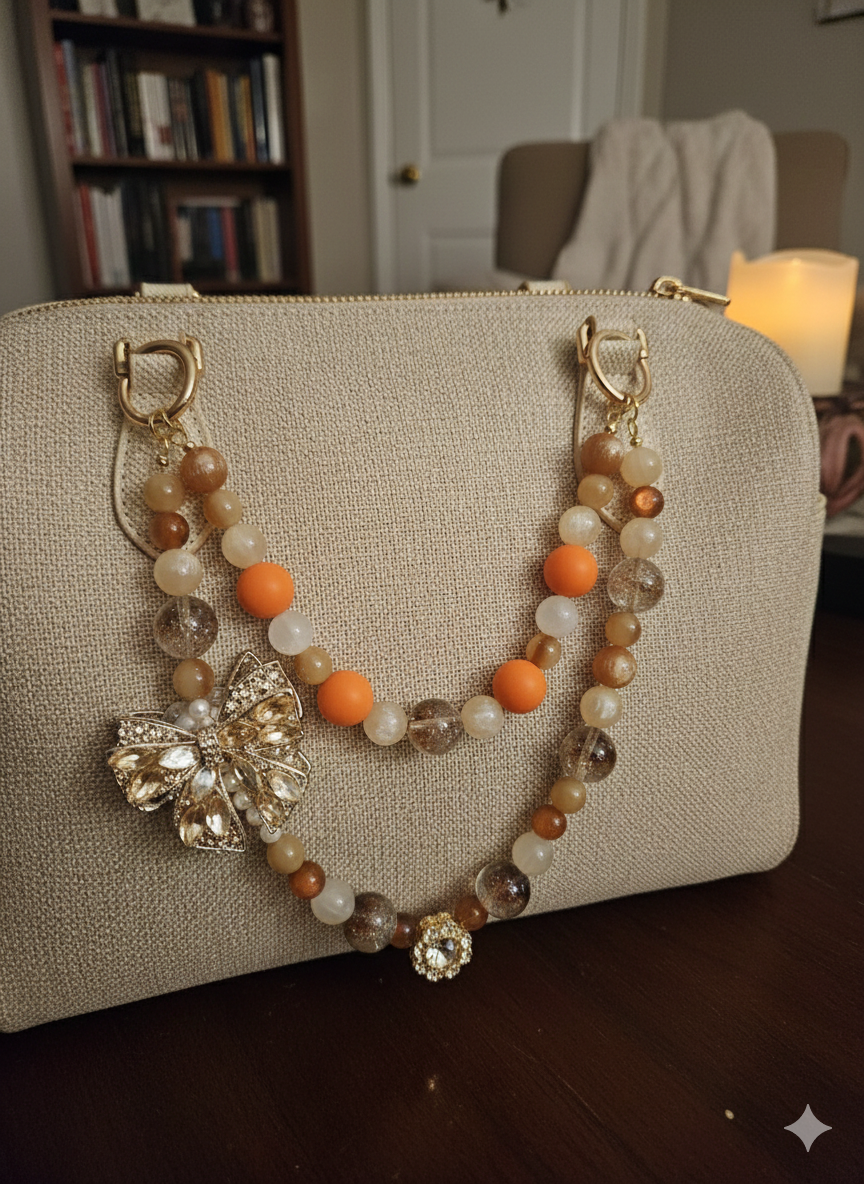 Handmade Luxury bagchain Autumn Leaves