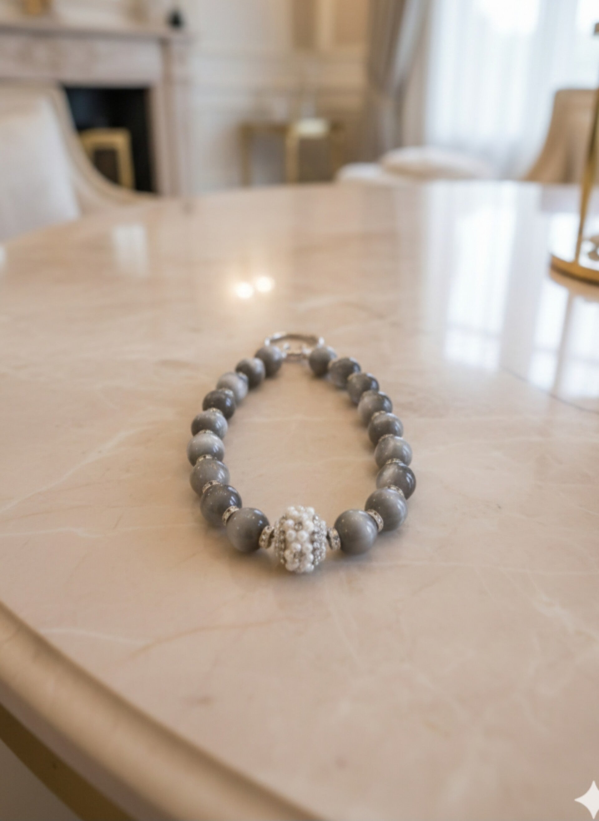 Handmade Phone Cord / Wristlet Lunar Elegance