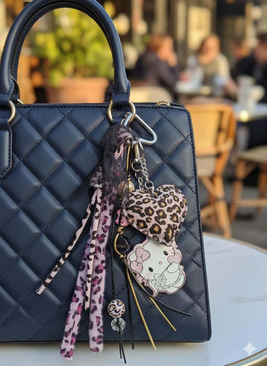 Bagcharm Leopard Kitty