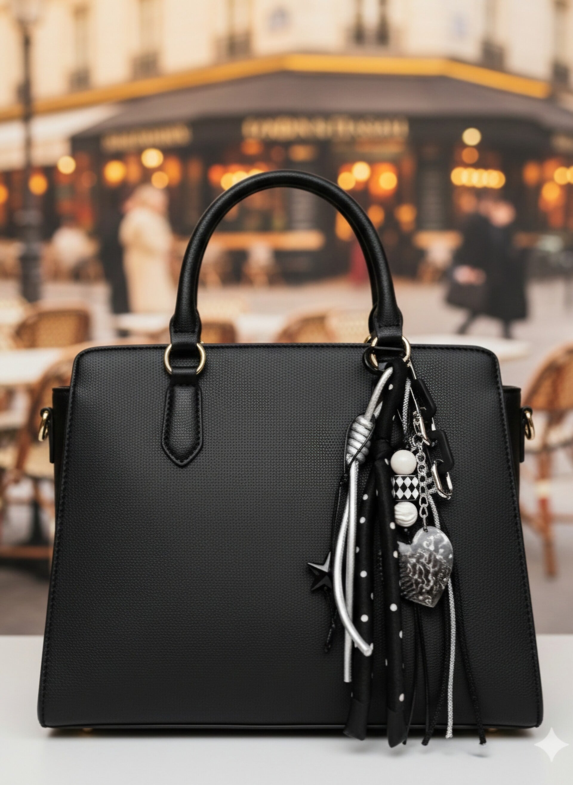 Bagcharm black/white