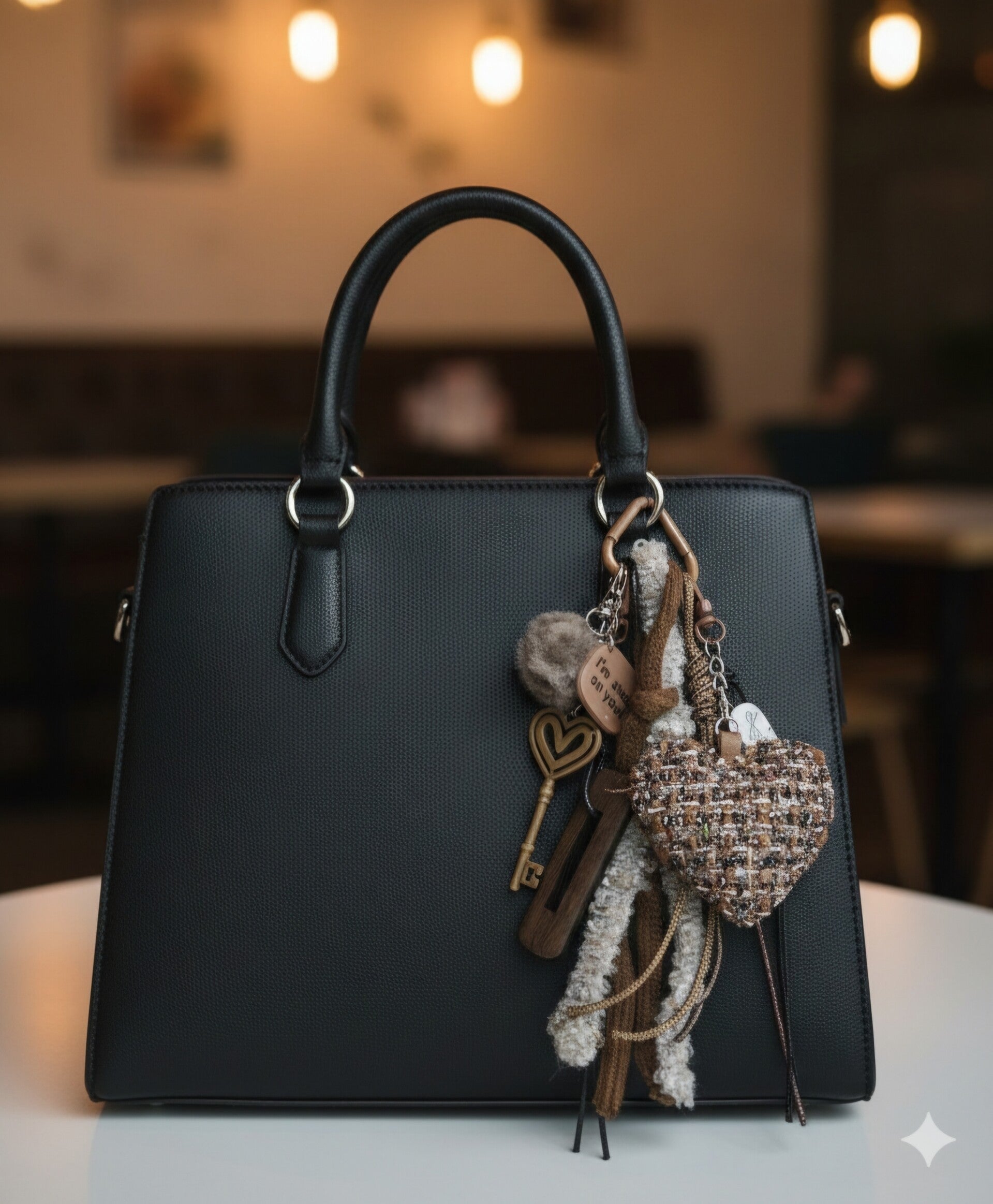 Bagcharm brown heart