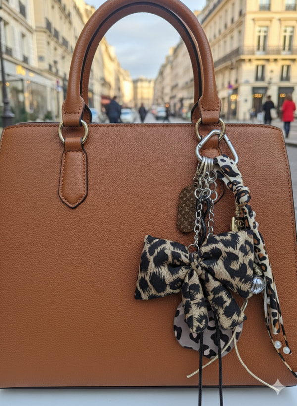 Bagcharm leopard designer style