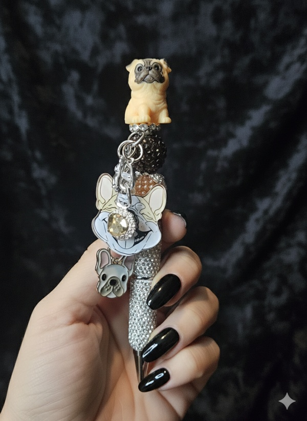 Pug dog Charlie dangle pen