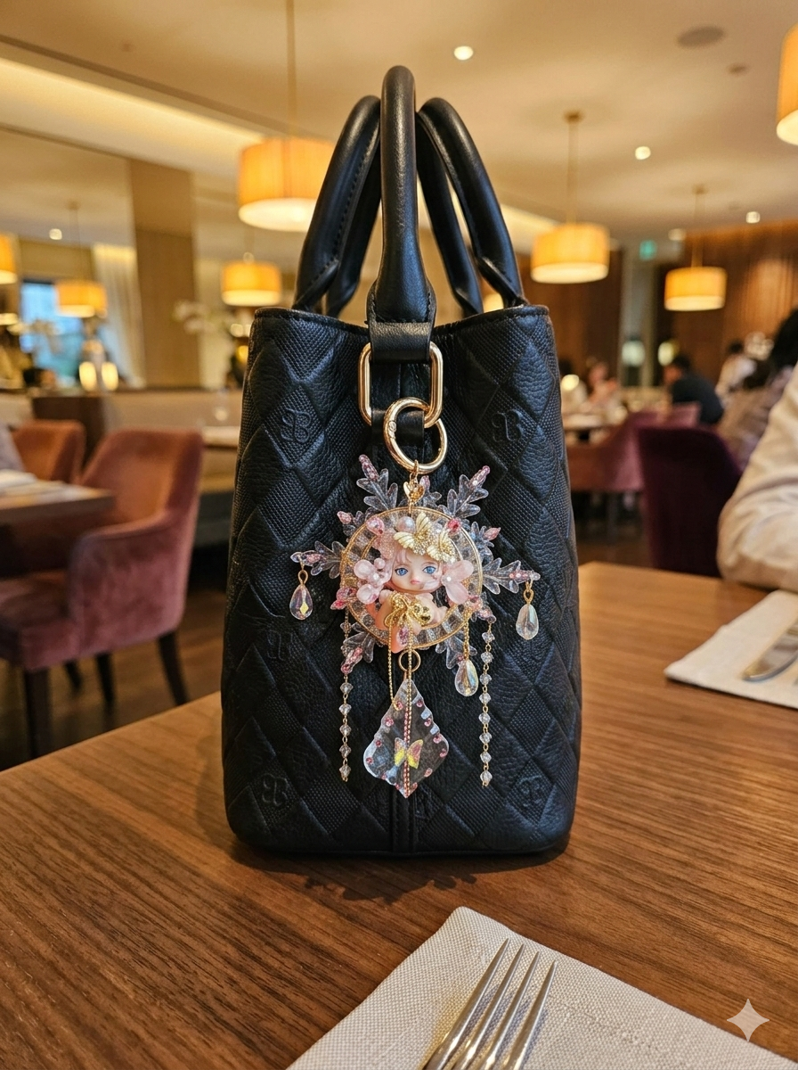 Luxury skullpanda bagcharm