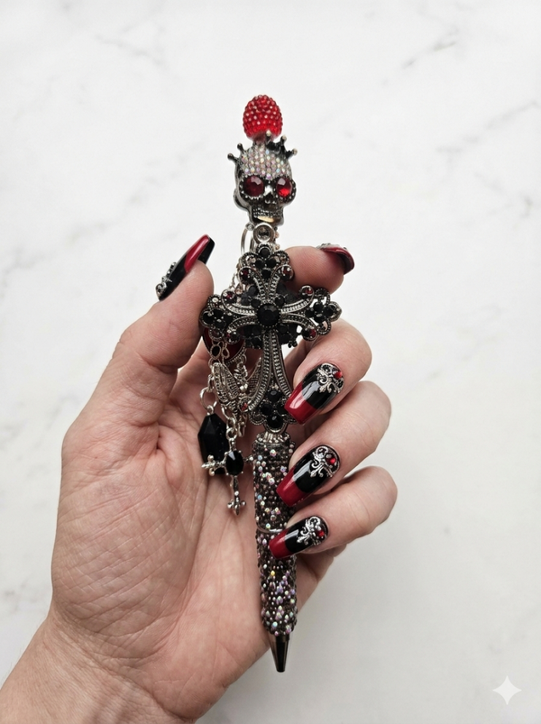 Dark goth dangle luxury dangle pen