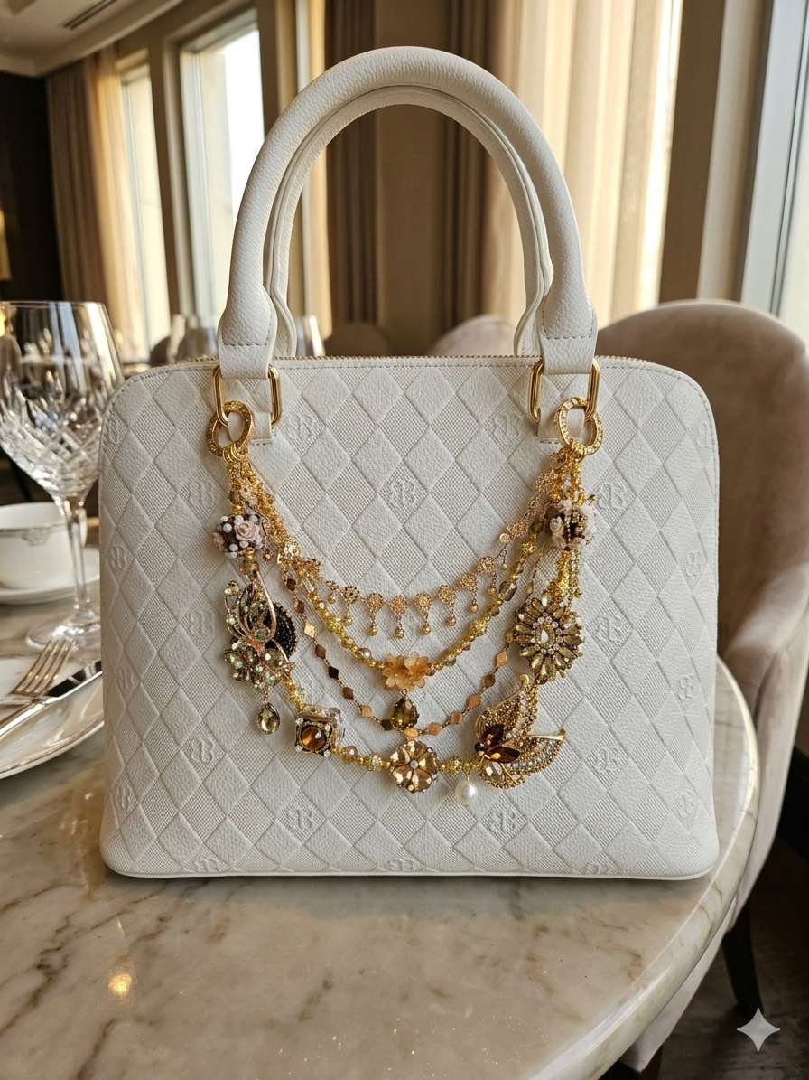 Luxury bagchain brown and gold 4 layer