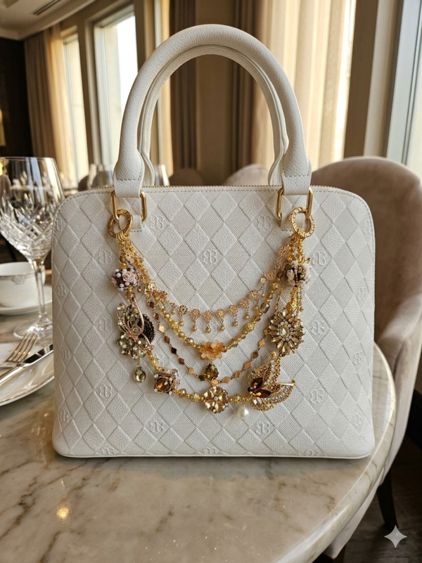 Luxury bagchain brown and gold 4 layer