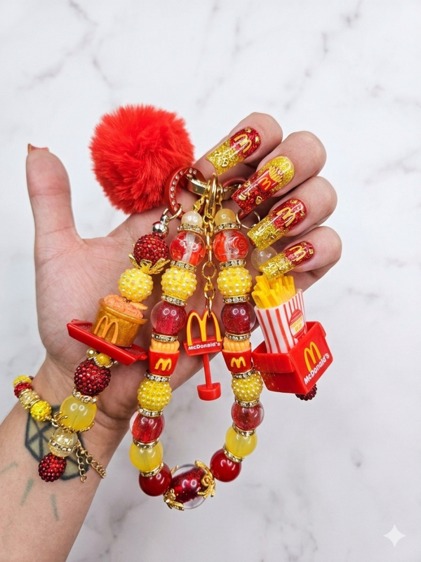 Handmade xl McDonald's bagcharm