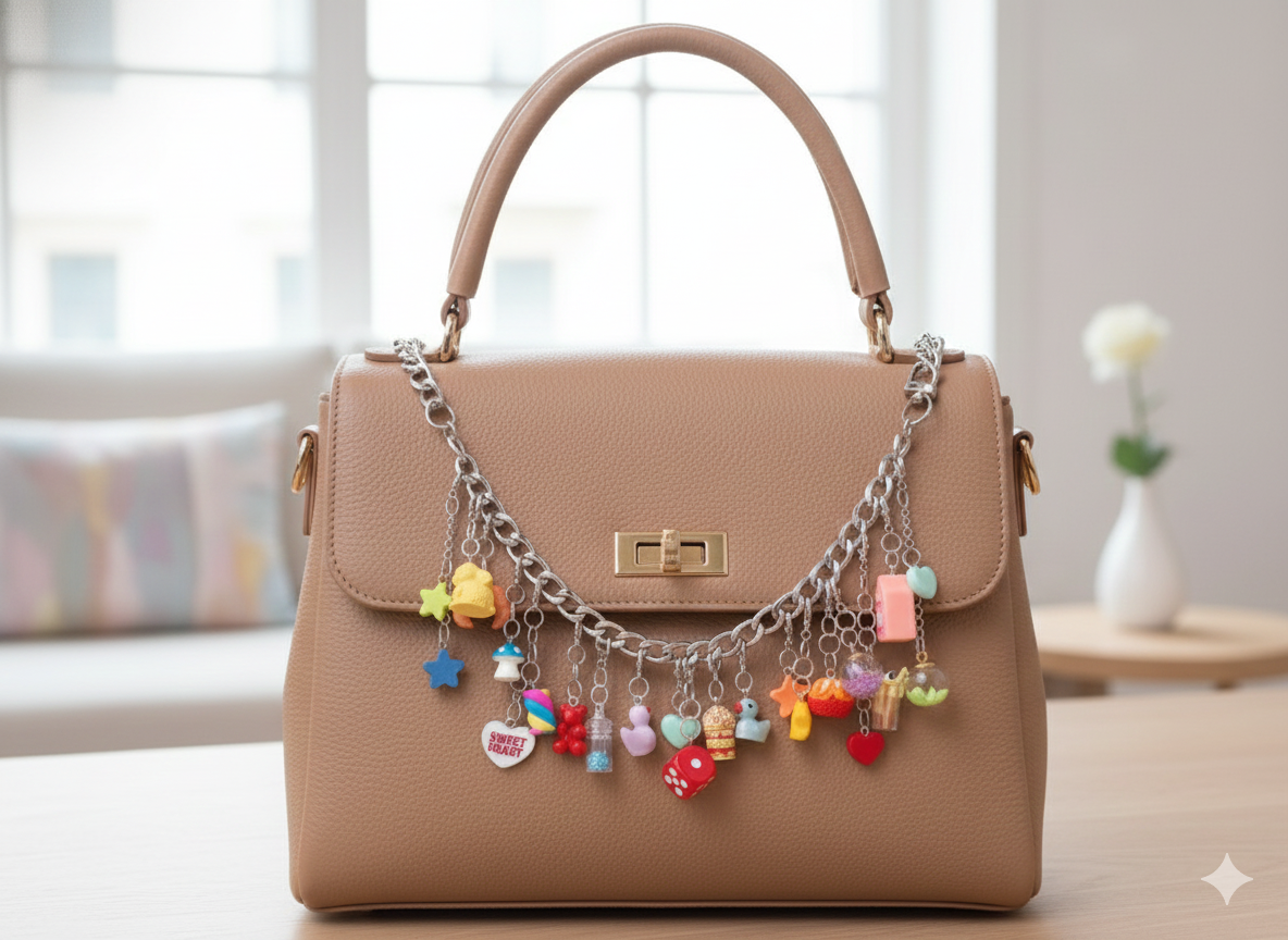 Charm bag chain L (handmade)