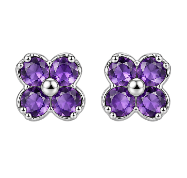 Purple clover amethyst 925