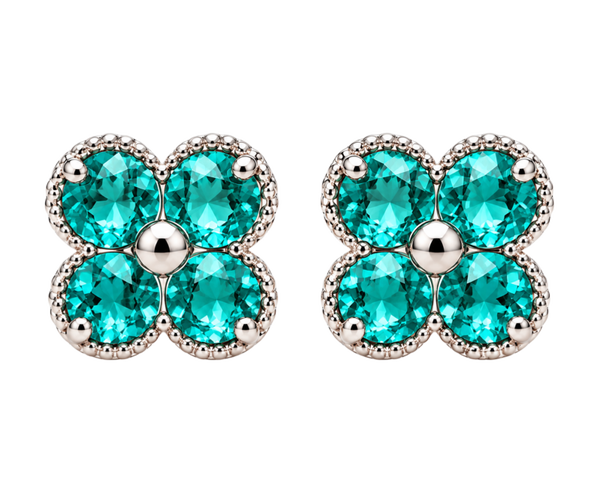 Turquoise clover stud 925