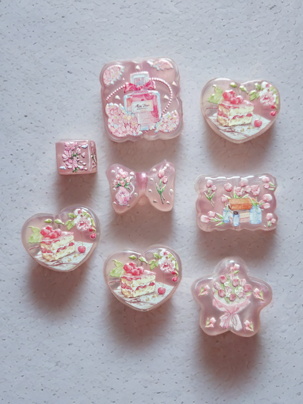 Irregular beads set pink luxe