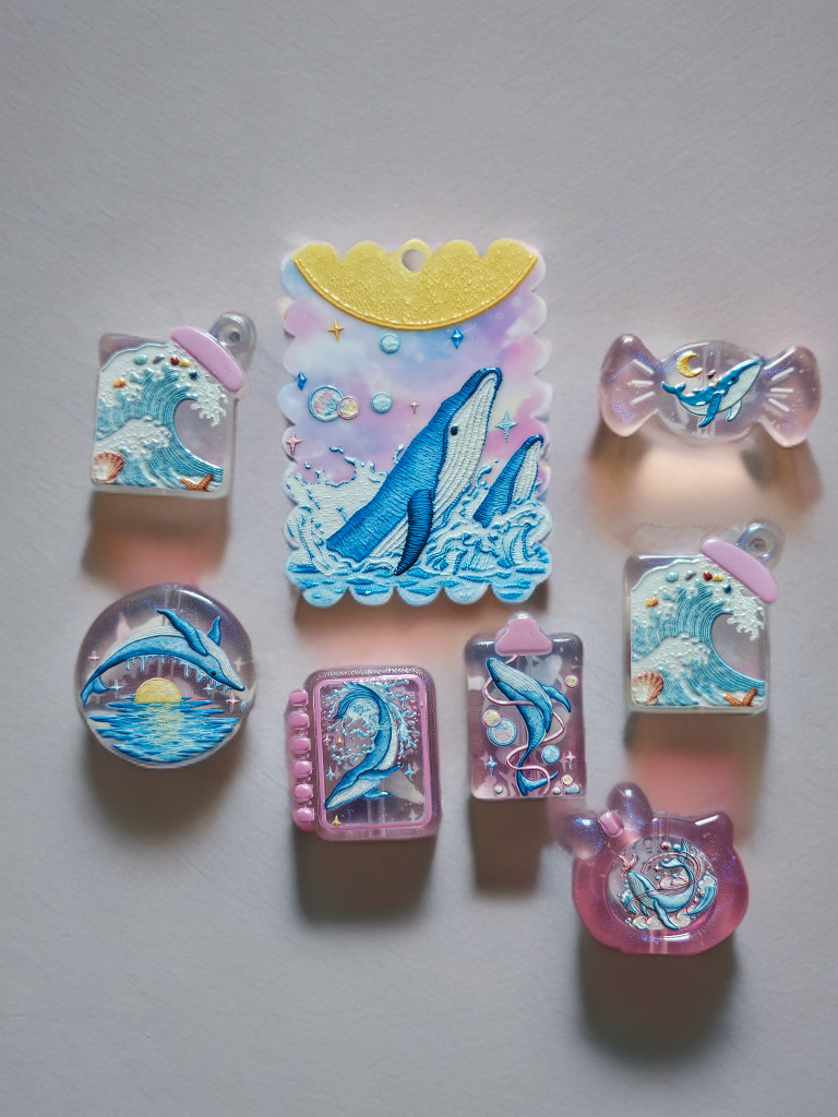 Irregular beads set summer sea