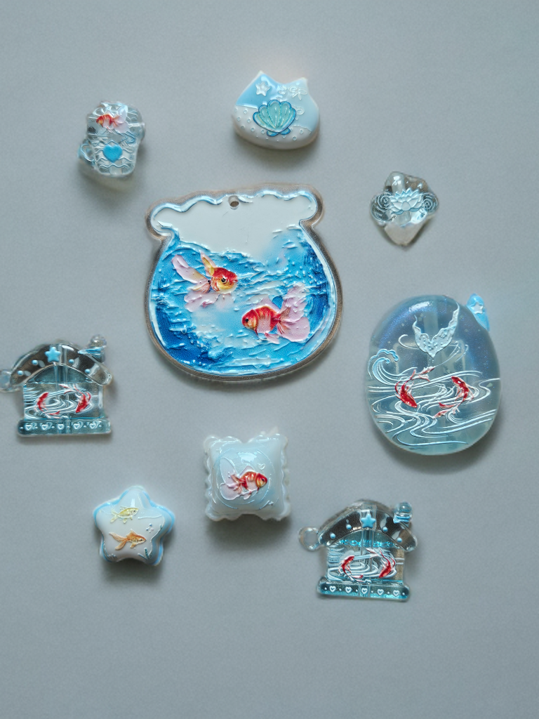 Irregular beads set fish