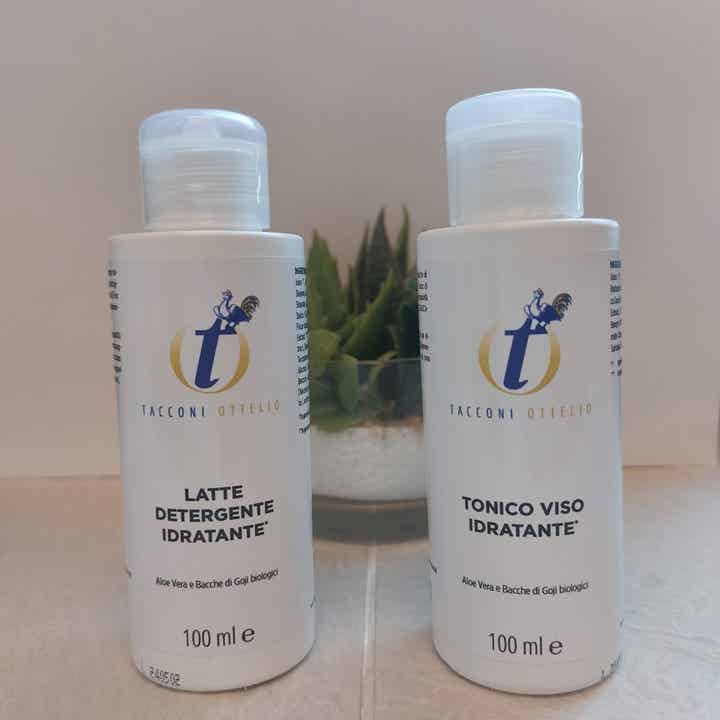 LATTE DETERGENTE E TONICO VISO IDRATANTI