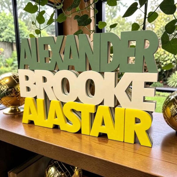 3 Names As One – Layered Custom Sign