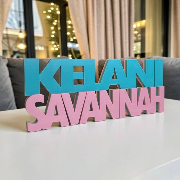 2 Names As One – Layered Custom Sign