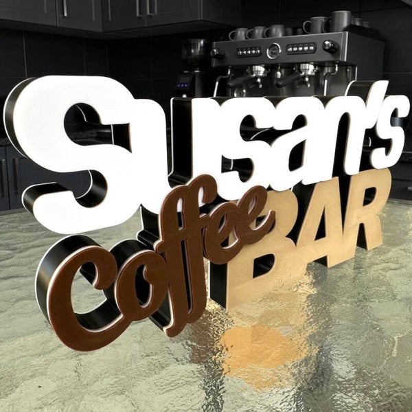 Coffee Station Custom Personalised Decor Sign