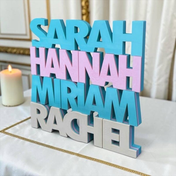 4 Names As One – Layered Custom Sign