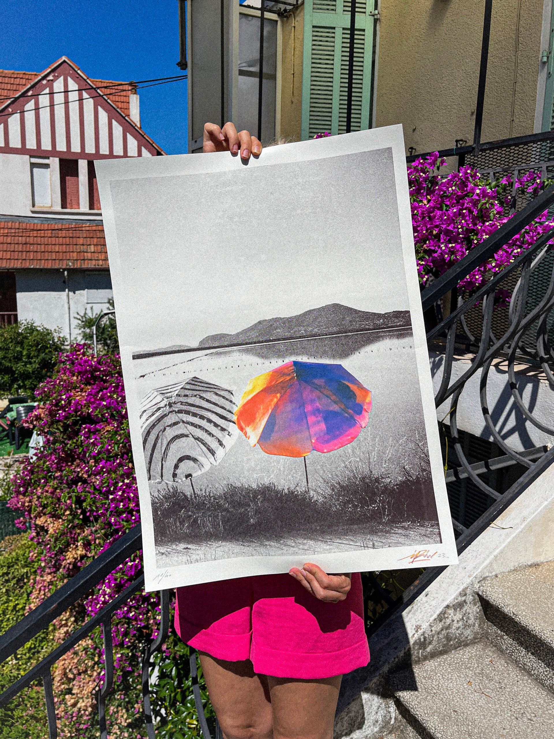 SÉRIGRAPHIE PARASOL MIDI 50x70 cm