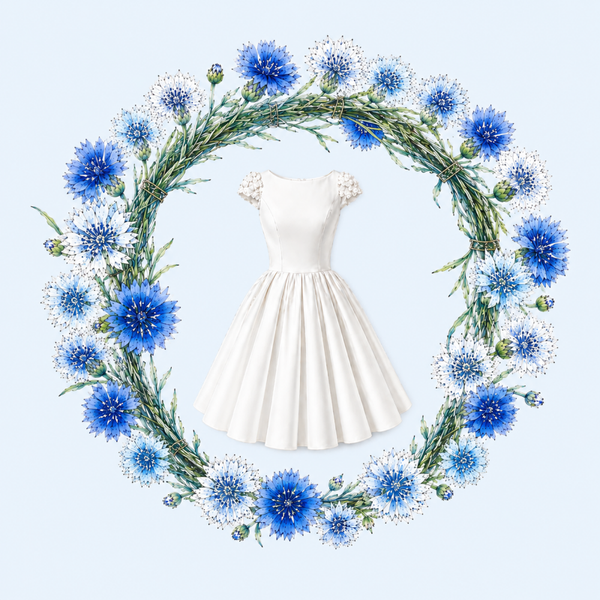 1 couronne robe mariee fond bleu