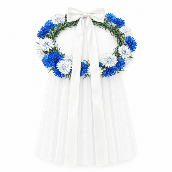 1 couronne voile de communion fond blanc