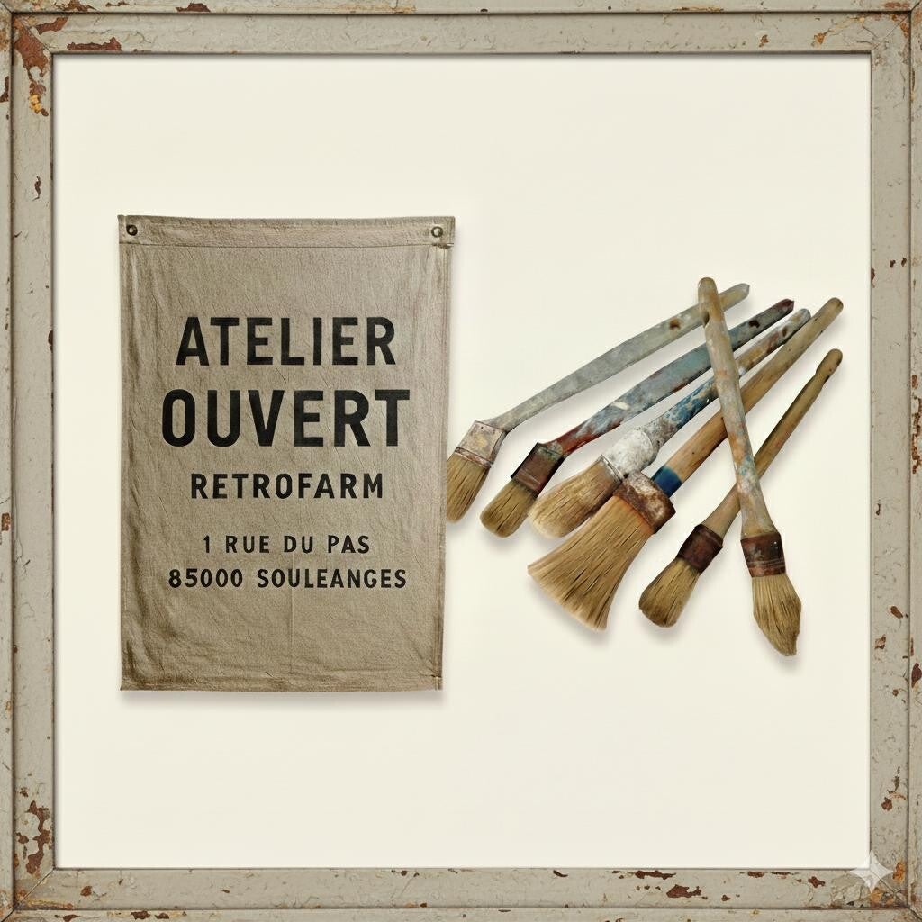 N 24  /  6 Antique Paintbrush Set  1000 grs