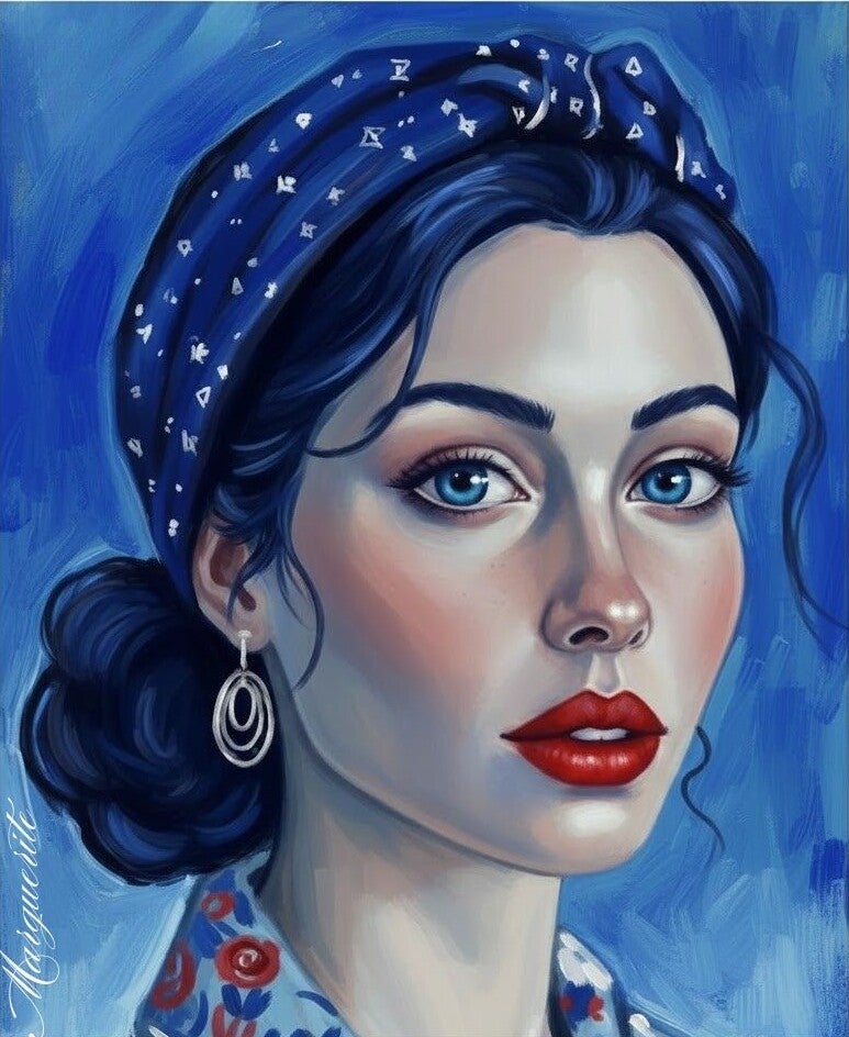 N 4 Femme patriote  16x16 inches or 40.64 x 40.64 cms 100grs