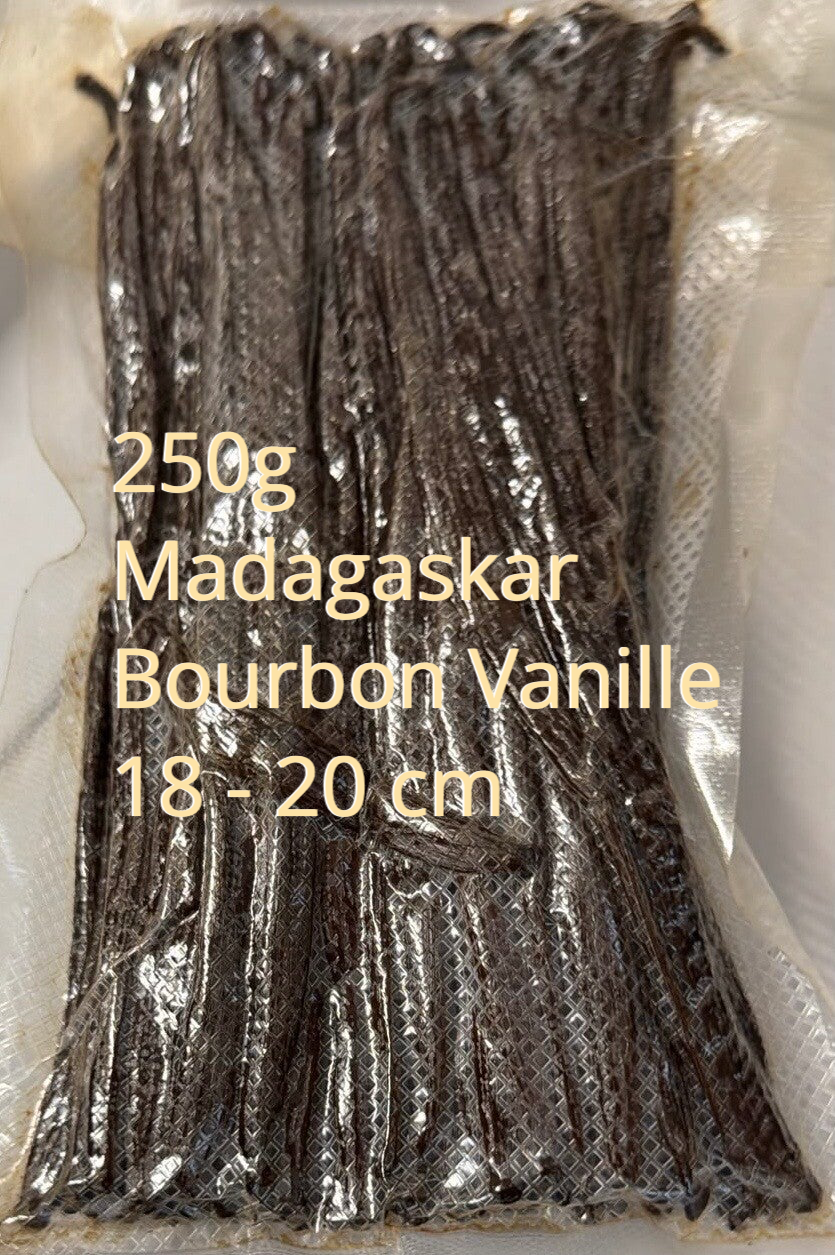 Vanille Madagaskar Bourbon  250g Vanilleschoten 18 - 20 cm