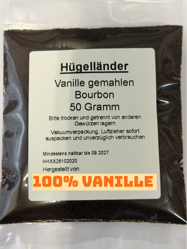 Vanille Bourbon Madagaskar gemahlen 50g