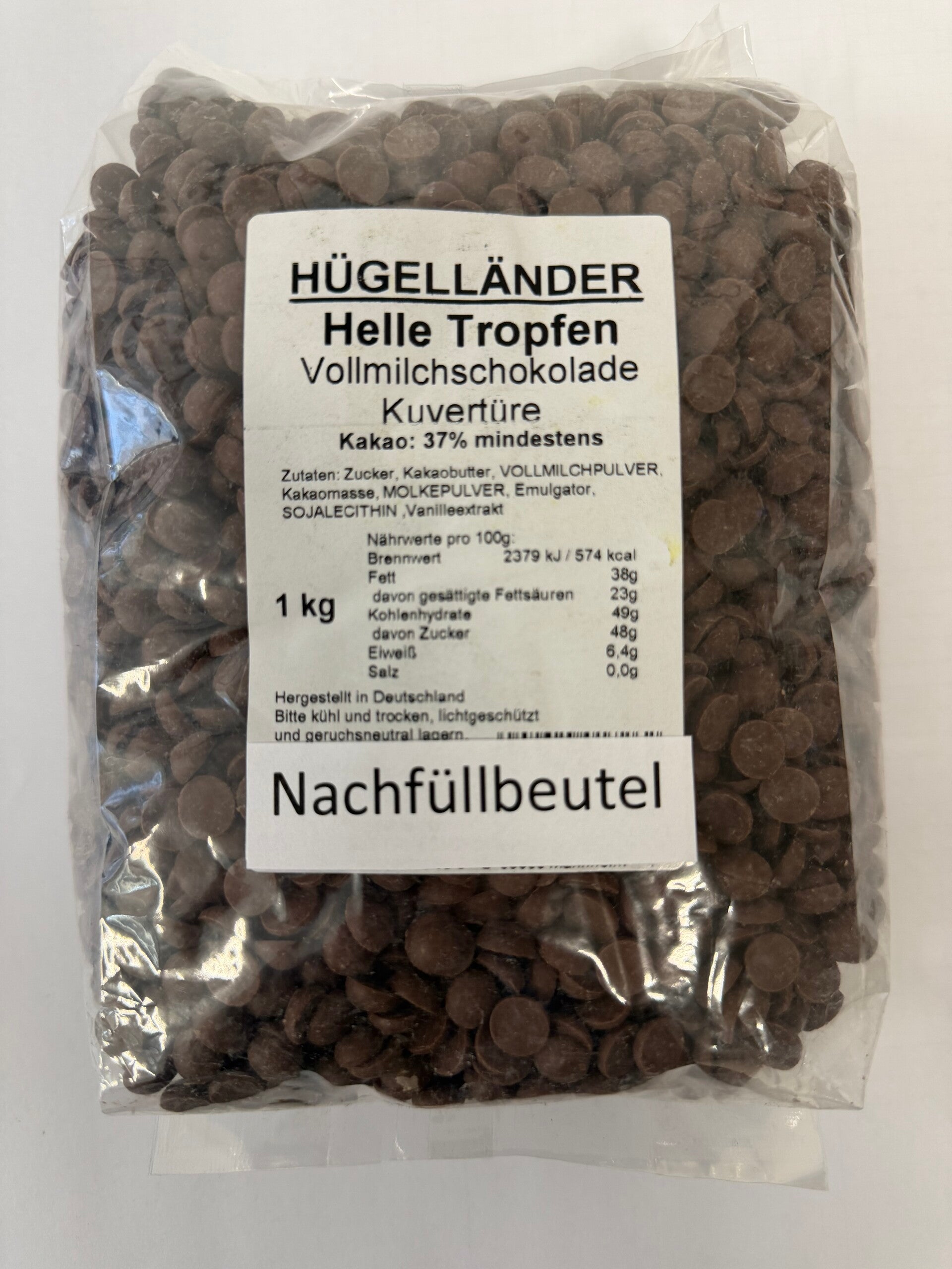 Helle Tropfen, Vollmilchschokolade Tropfen 1Kg