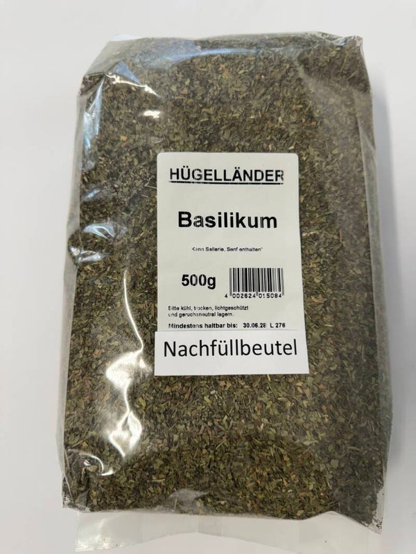 Basilikum getrocknet, gerebelt 500g