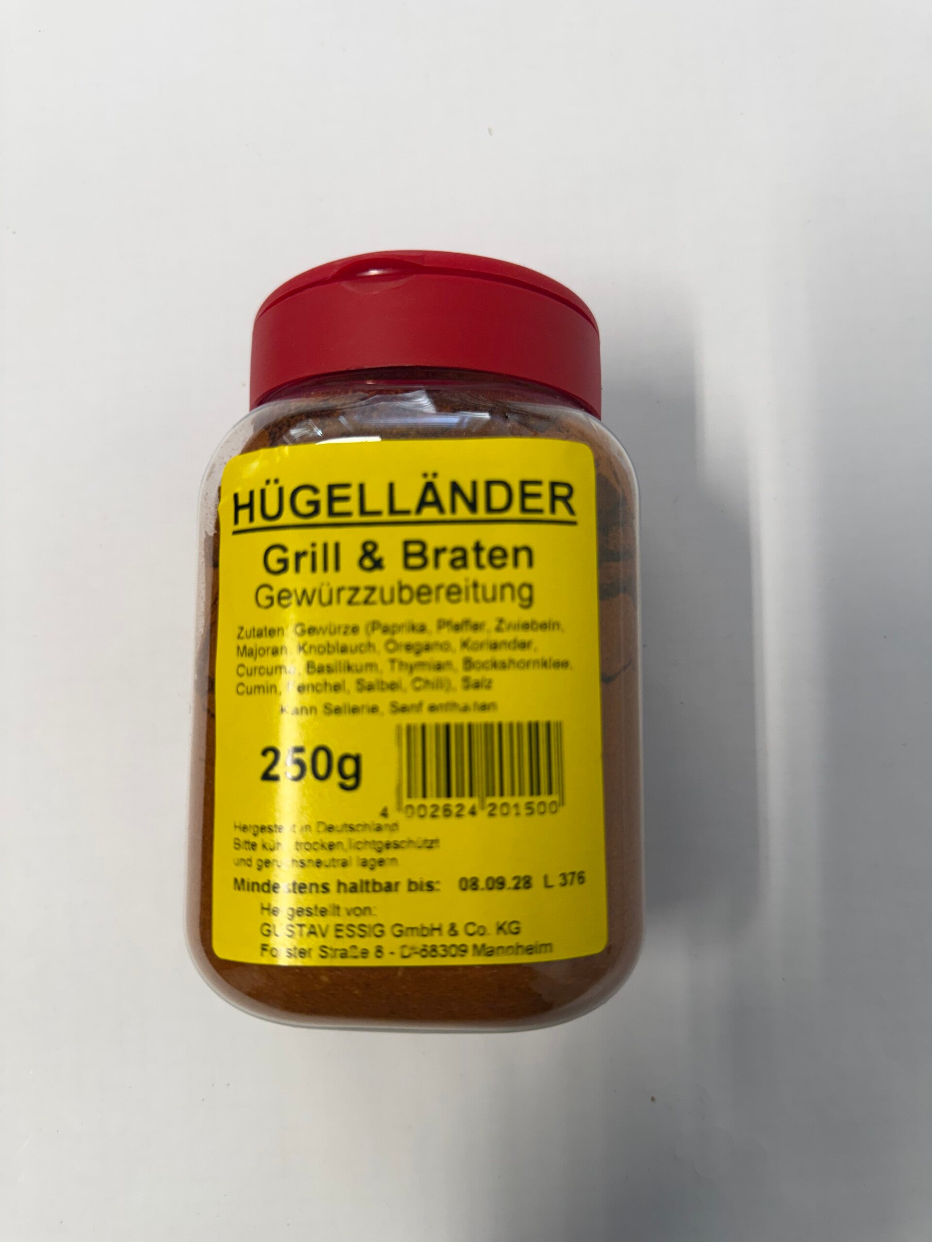 Grill & Braten Gewürzzubereitung 250g GV-Streuer