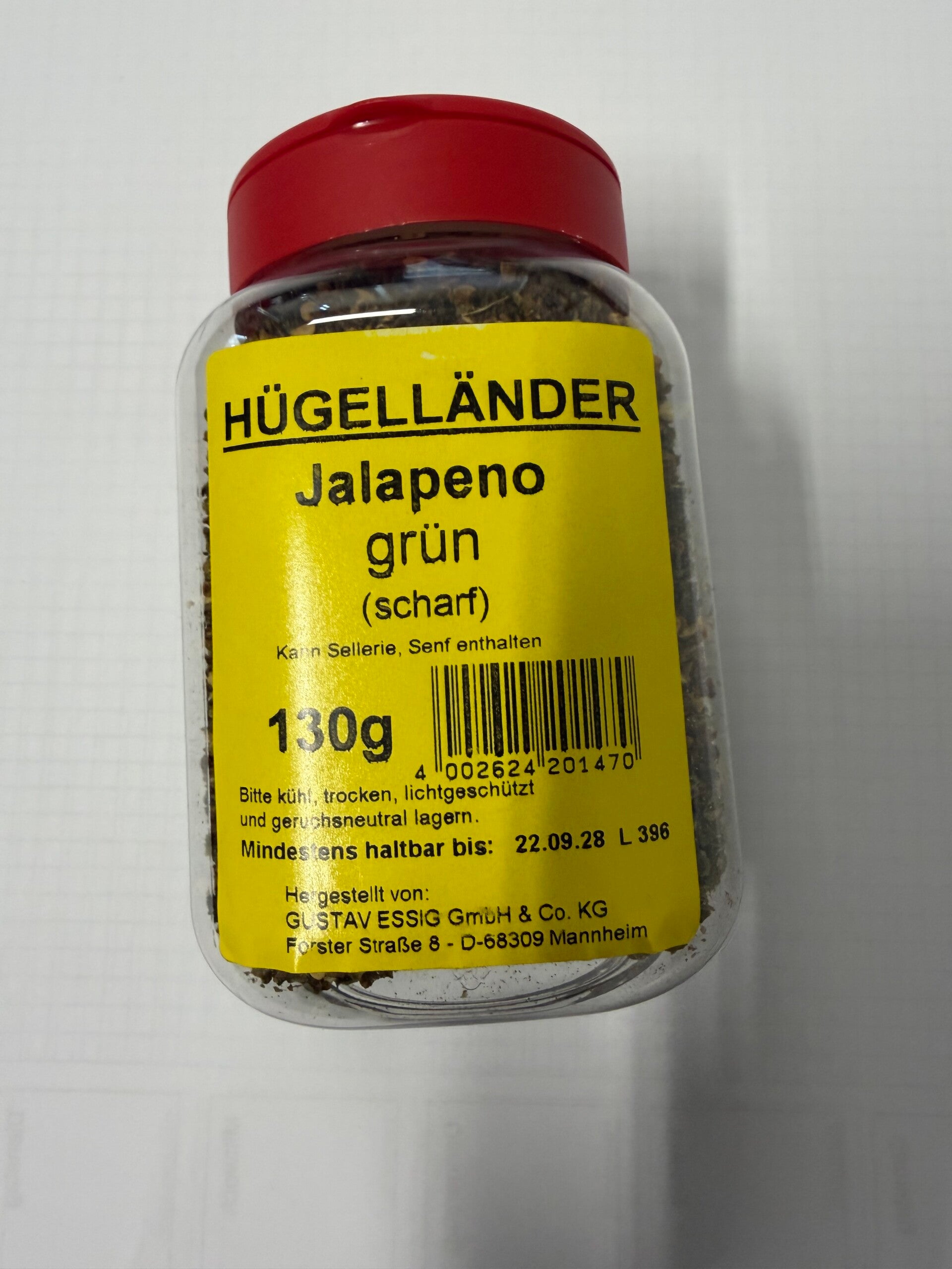 Jalapenos geschrotet 130 g GV-Streuer
