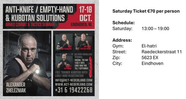 Saturday Ticket: Seminar 17 october 2026