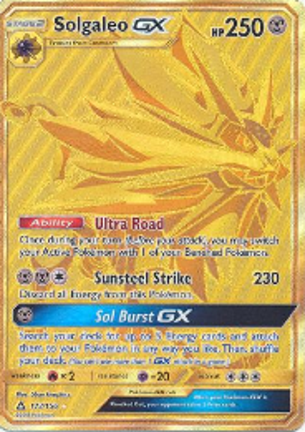 Golden Rare Solgaleo GX