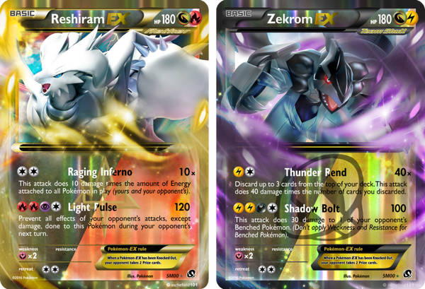Team Aether Reshiram and skull Zekrom EX