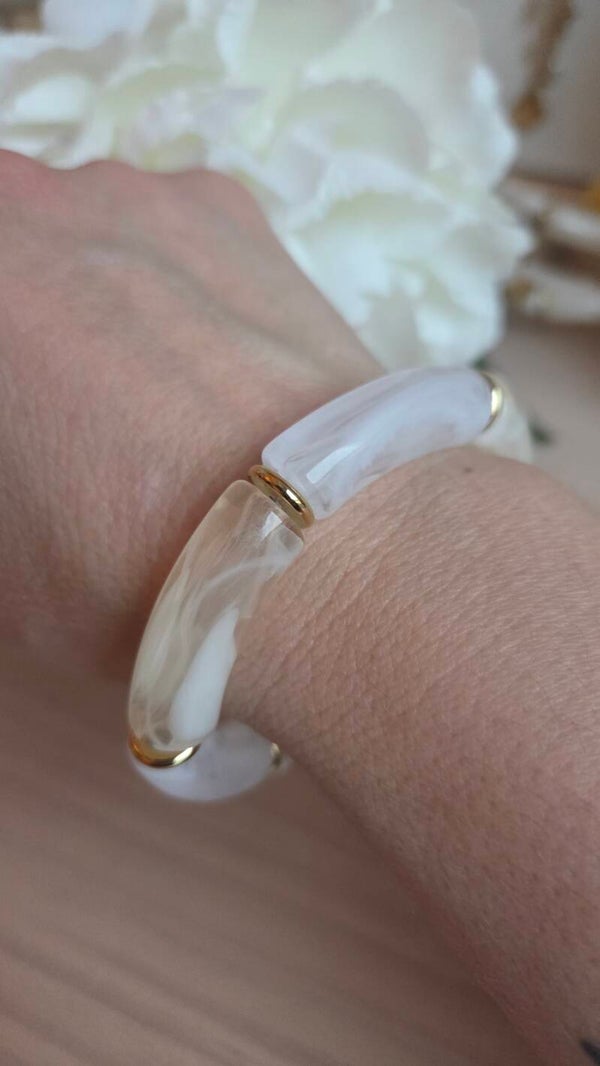 Bracelet tube jonc marbré