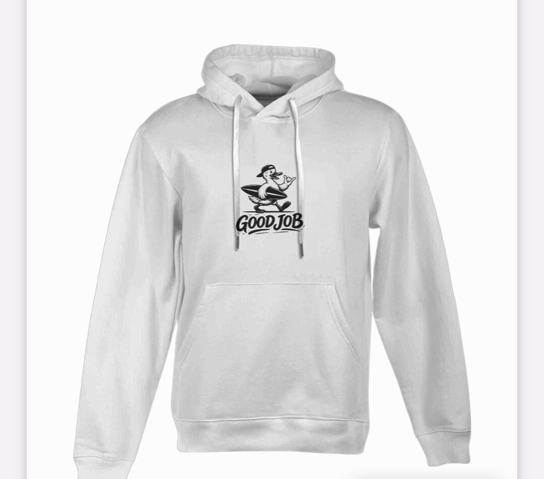Sudadera con capucha blanca