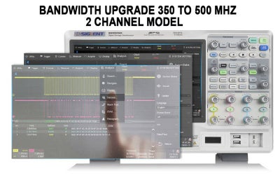 Siglent SDS5000X-2BW05 Upgrade 350 MHz to 500 MHz (2-CH model)