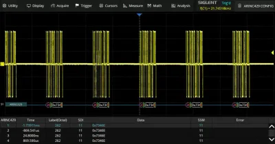 SDS5000HD-ARINC 429 trigger &amp; decode license option