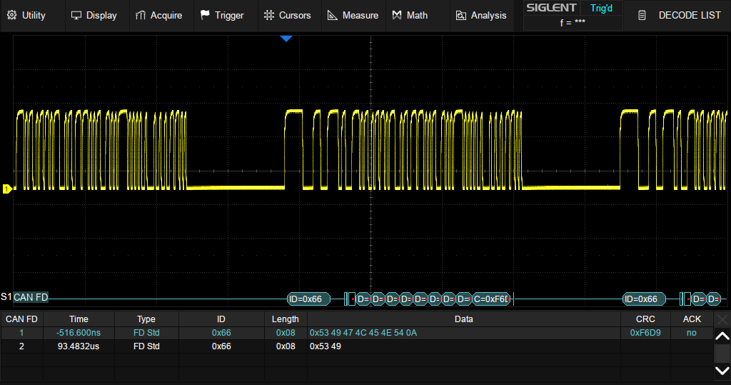 SDS3000HD-CANFD trigger & decode license option
