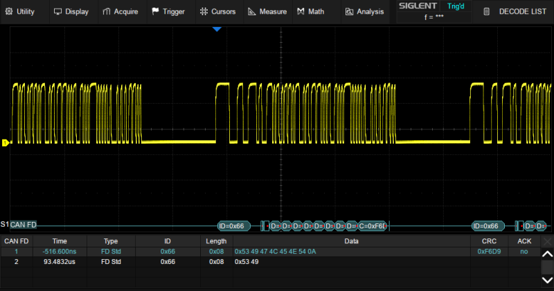 SDS5000HD-CANFD trigger &amp; decode license option
