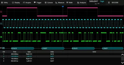 SDS3000HD-I2S trigger & decode license option