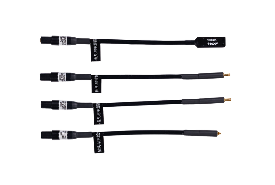 Four Siglent CK-AT attenuators for the ODP6000B series: 10000X, 5000X, 1000X and 50X, each labelled with its maximum voltage