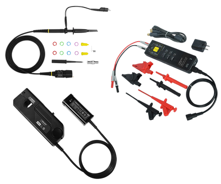 Siglent oscilloscope, current, differential and logic probes
