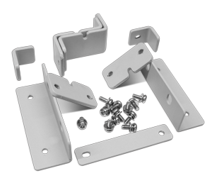 Siglent SDG-2-RMK dual rack mount kit contents: angle brackets, side plates and fixing screws