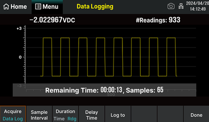 SDM4000A data logging display mode